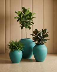 Mallow Fiberglass Planter – Patina Finish