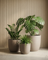 Pota Fiberglass Planter – Grey Beige