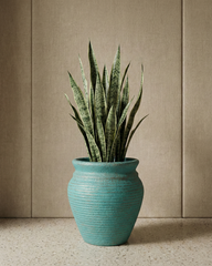 Basil Traditional Fiberglass Planter – Patina Finish