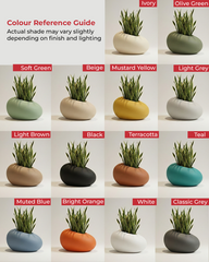 Patato-D Fiberglass Planter – Oyster White | Sculptural Form