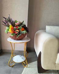 Everlasting Harvest Dried Botanical Basket With Pot