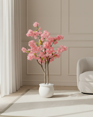 Artificial Pink Hydrangea Tree 130cm (4ft)