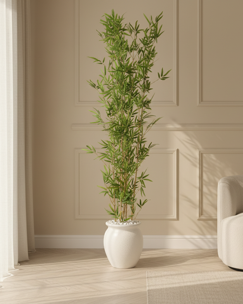 Artificial Bamboo Leaf Stems Set of 5 245cm (8ft)