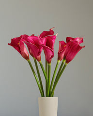 Artificial Calla Lily Flower Sticks (5 Sticks, 70 cm, Purple)