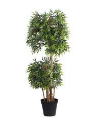 Artificial Ficus Double Tree Topiary 168cm (5.5ft)
