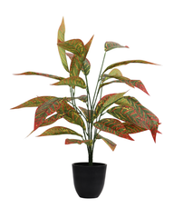 Artificial Croton Plant Yellow Vein 60cm (2ft)
