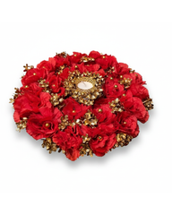 Artificial Red Carnation Floral Tealight Holder