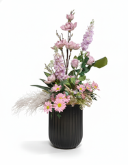 Pink Lavender Dried Floral Centerpiece With Pot