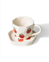 Alamkari India Ceramic Apple-Eye Cup & Saucer Set