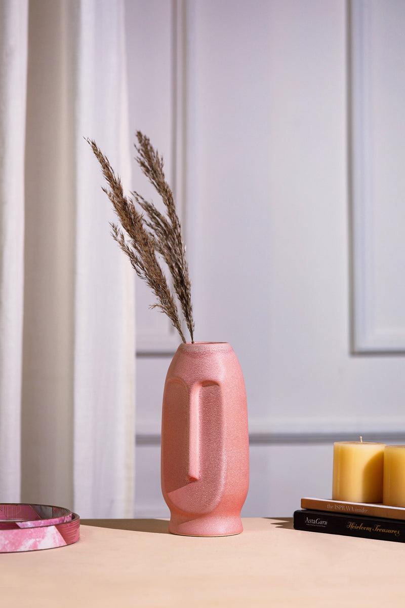 Alamkari India Ceramic Calm Face Flower Vase