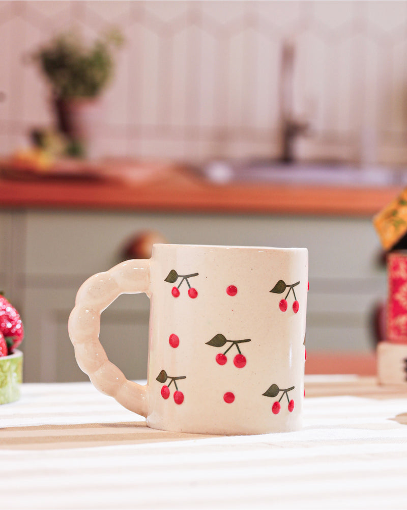 Alamkari India Ceramic Cherry Blossom Ceramic Mug