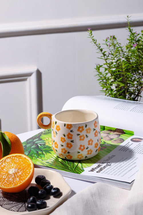 Alamkari India Ceramic Citrus Sip Cup