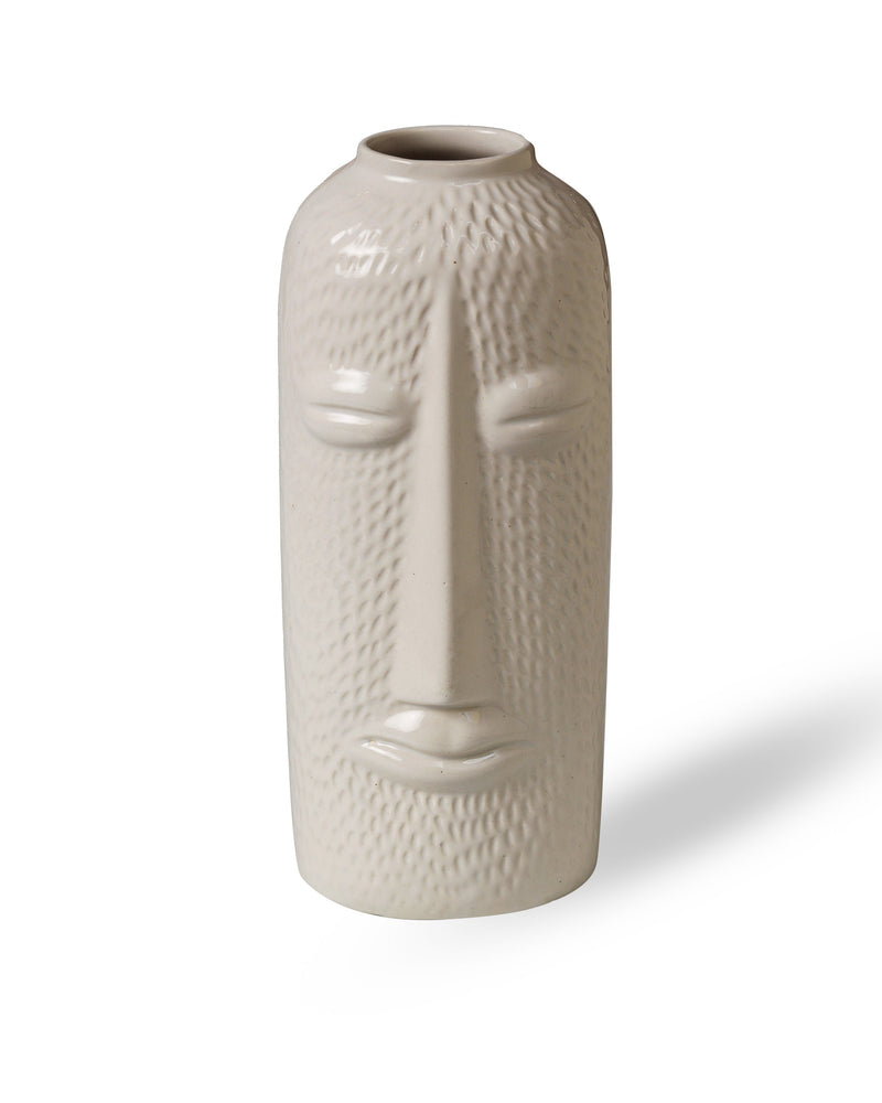 Alamkari India Ceramic Composed Facial Flower Vase