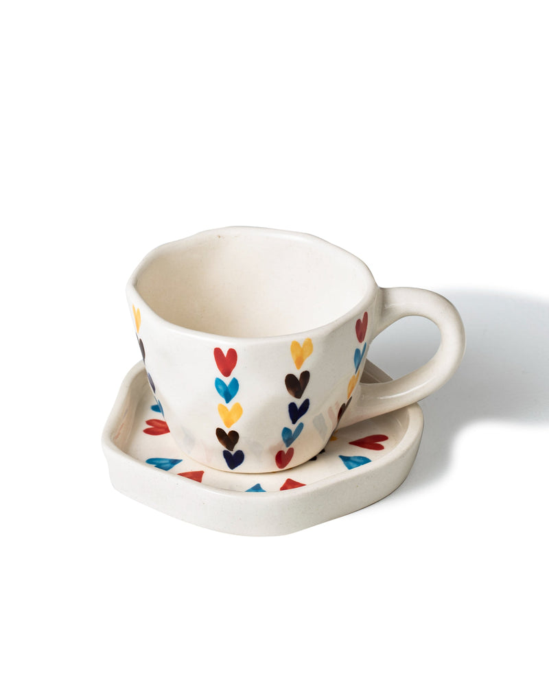 Alamkari India Ceramic Dil-Vil Cup Saucer Set