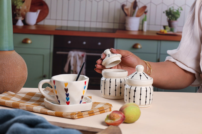 Alamkari India Ceramic Dil-Vil Cup Saucer Set