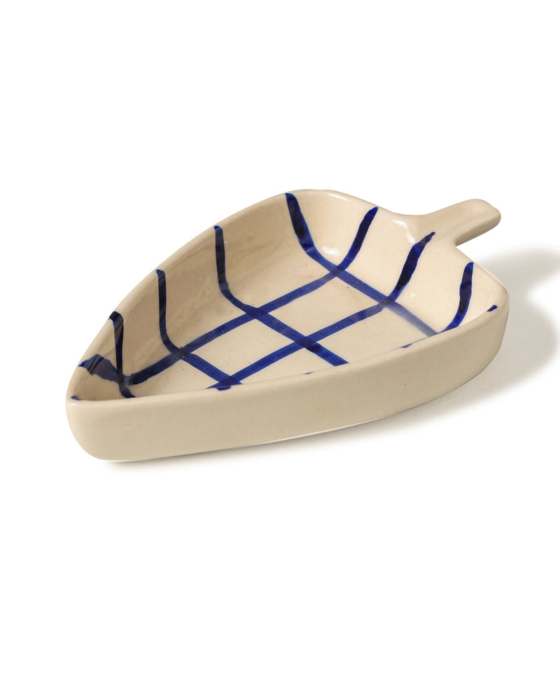Alamkari India Ceramic Droplets Leaf Platter