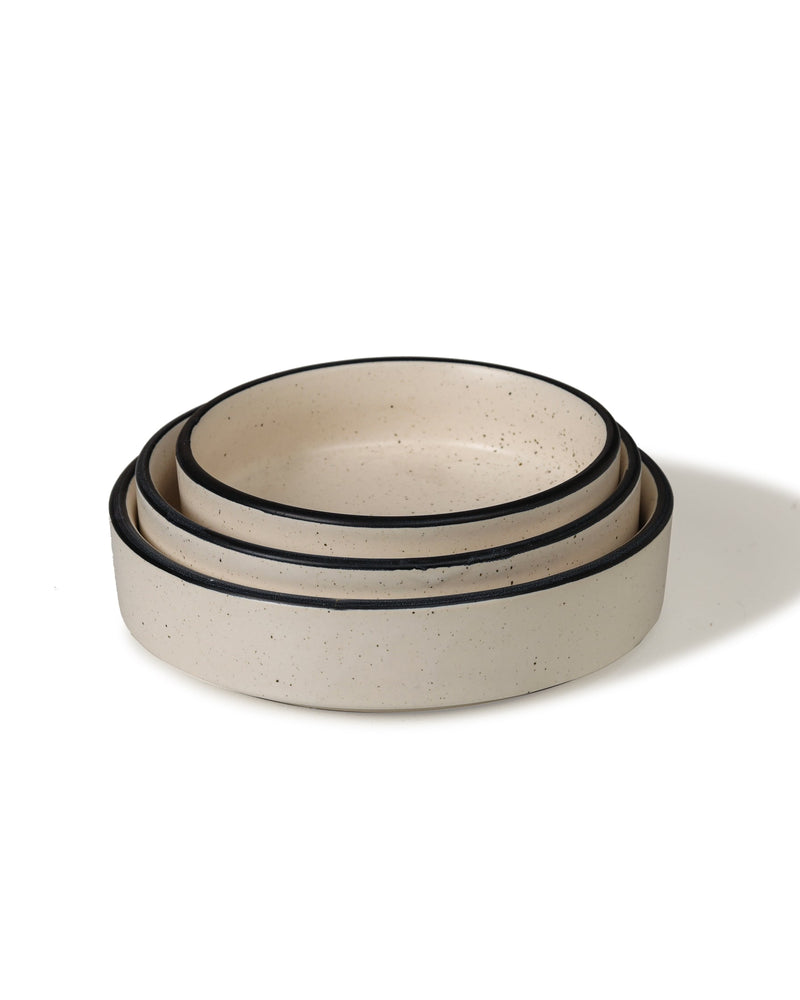 Alamkari India Ceramic Ethical White Platters - Set of 3