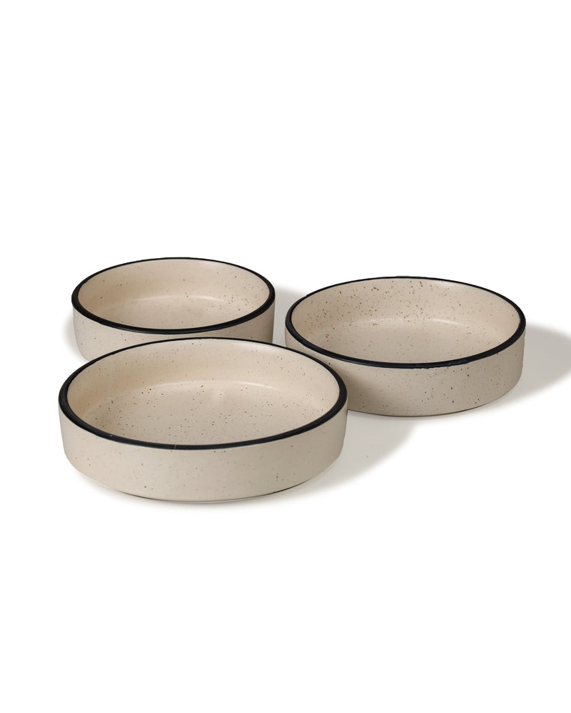Alamkari India Ceramic Ethical White Platters - Set of 3