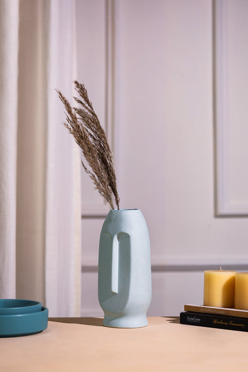 Alamkari India Ceramic Face Flower Vase