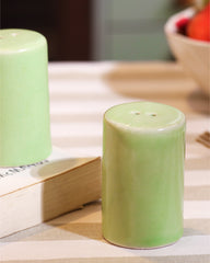 Alamkari India Ceramic Fresh Green Ceramic Salt & Pepper Shaker Set