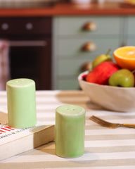 Alamkari India Ceramic Fresh Green Ceramic Salt & Pepper Shaker Set