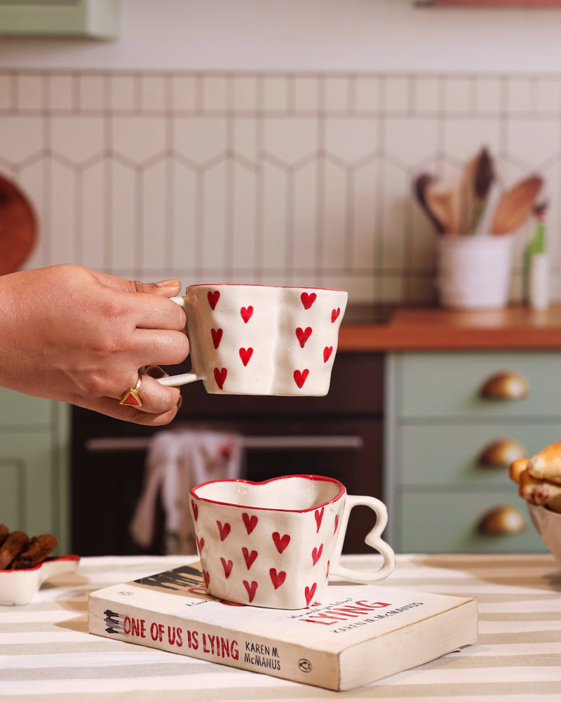 Alamkari India Ceramic Hand-Painted Heartfelt Mug