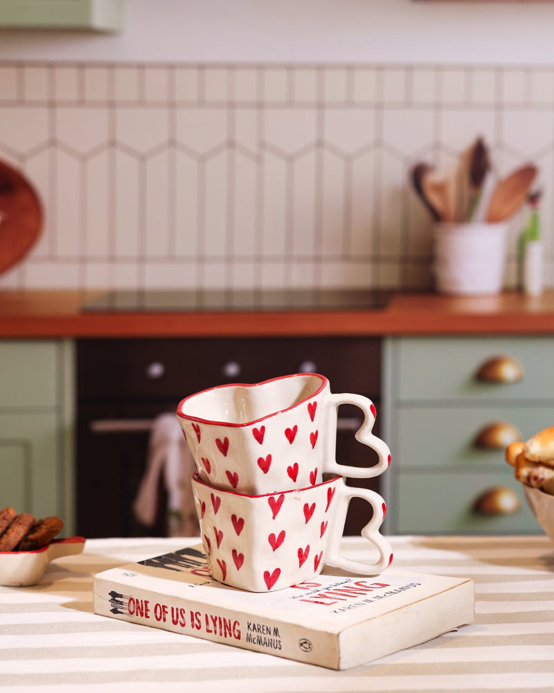 Alamkari India Ceramic Hand-Painted Heartfelt Mug