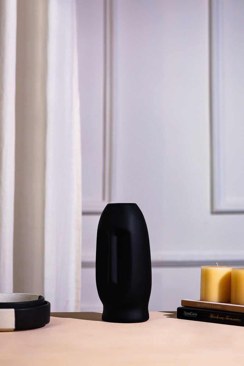 Alamkari India Ceramic Matte Face Flower Vase
