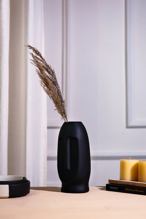 Alamkari India Ceramic Matte Face Flower Vase