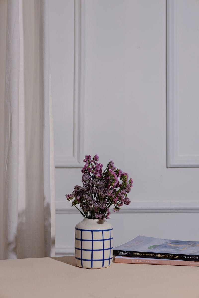 Alamkari India Ceramic Medieval Patterns Ceramic Vase set of 3