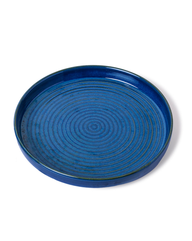 Alamkari India Ceramic Ocean Swirl Ceramic Plate
