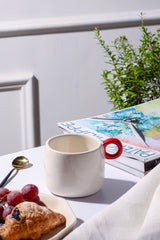 Alamkari India Ceramic Round White Cup