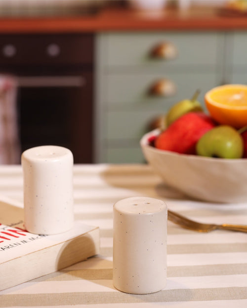Alamkari India Ceramic Speckled Ceramic Salt & Pepper Shaker Set