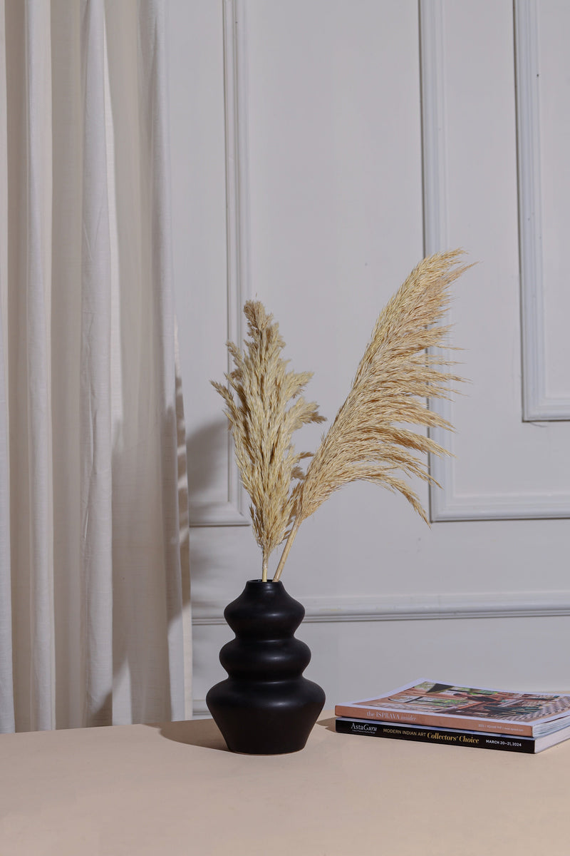 Alamkari India Ceramic Spiral Ceramic Vases - Set of 2