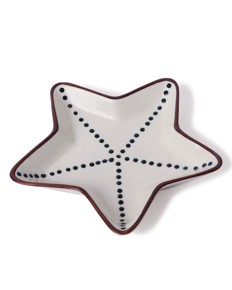 Alamkari India Ceramic Starfish Serving Platter