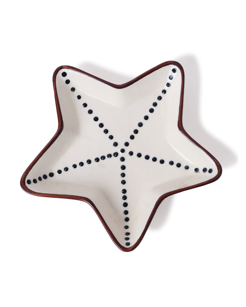 Alamkari India Ceramic Starfish Serving Platter