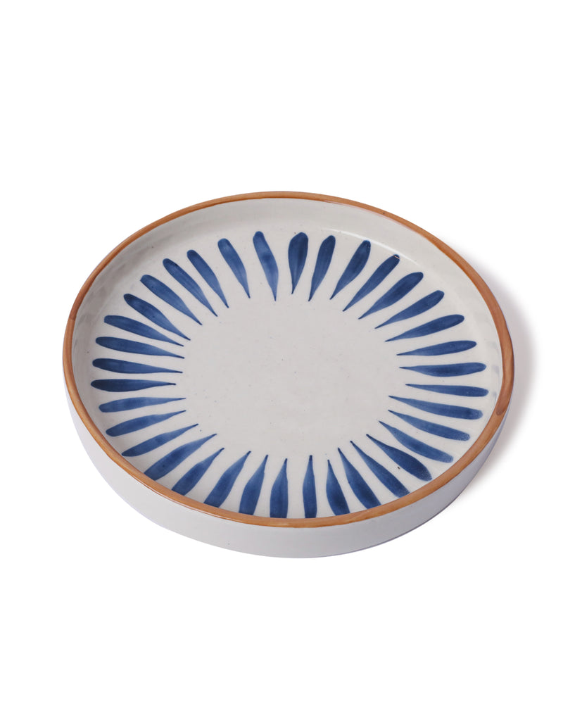 Alamkari India Ceramic Sunburst Serving Platter