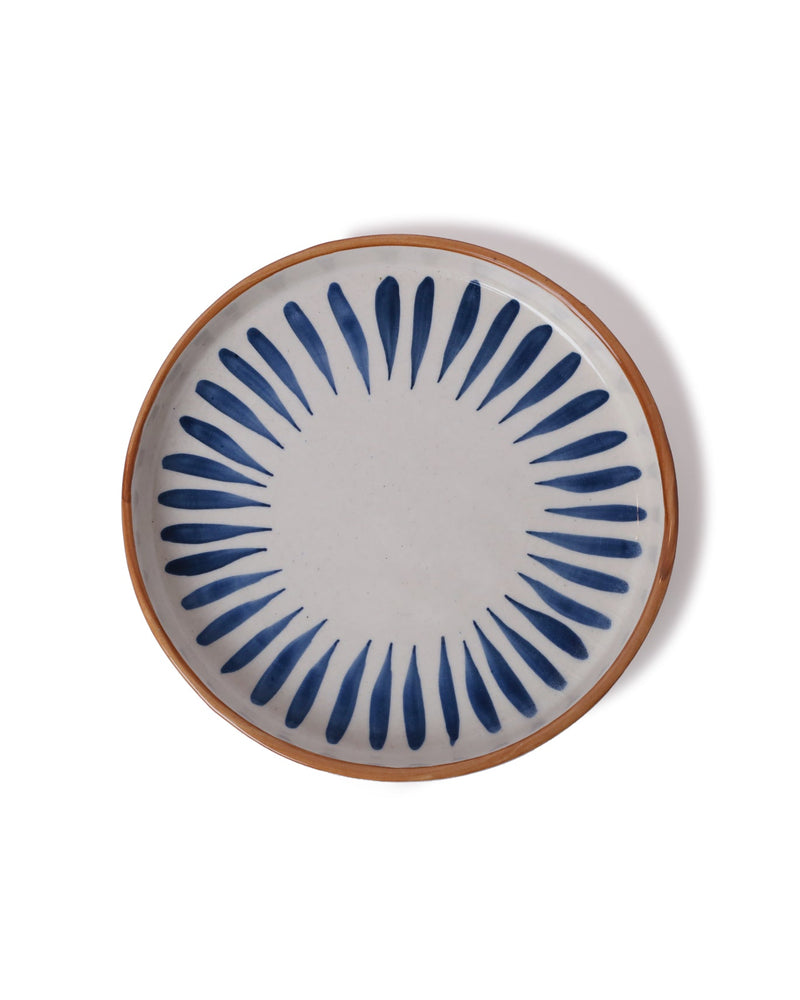 Alamkari India Ceramic Sunburst Serving Platter