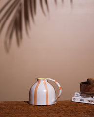 Alamkari India Ceramic Sunrise Stripe Ceramic Vase