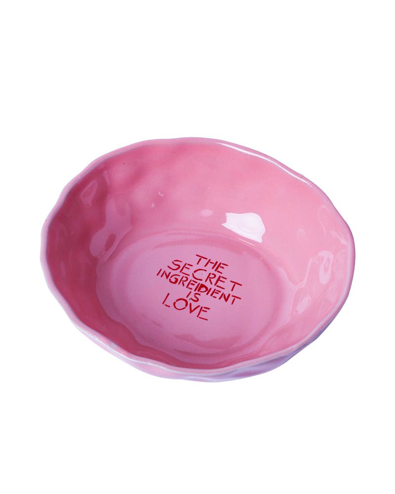 Alamkari India Ceramic "The Secret Ingredient is Love" Ceramic Bowl