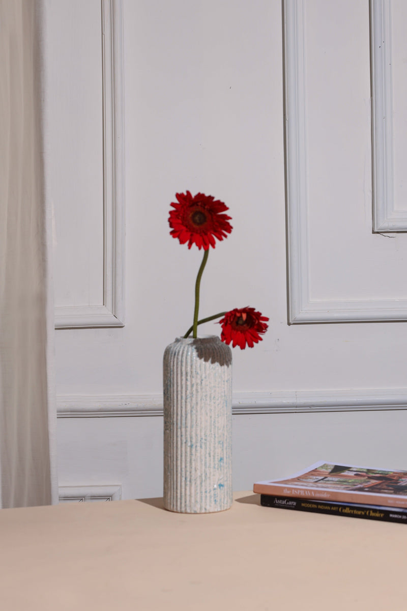 Alamkari India Ceramic Tie-dye Ceramic Vase set of 3