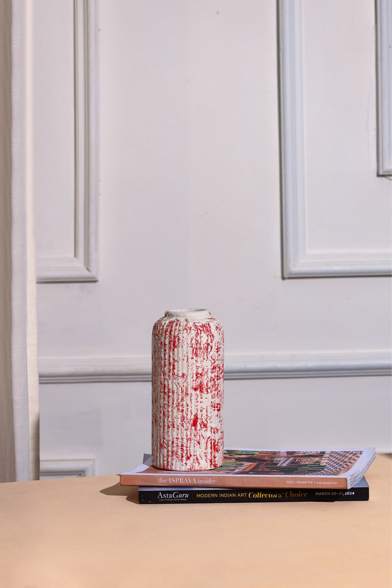 Alamkari India Ceramic Tie-dye Ceramic Vase set of 3