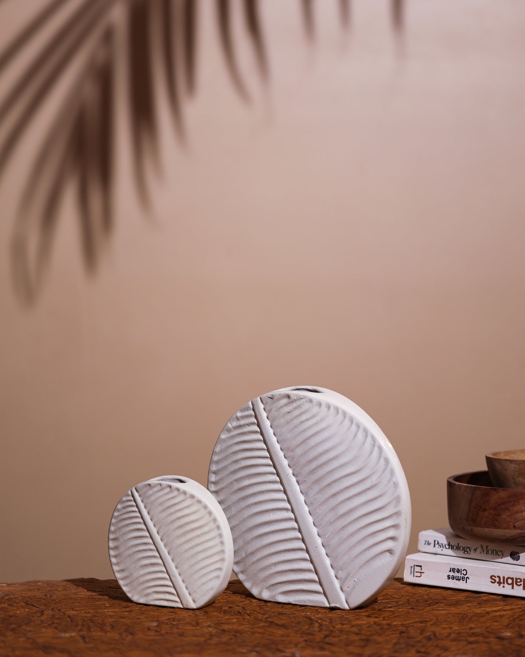 Alamkari India Ceramic Tropical Leaf Ceramic Vase Set