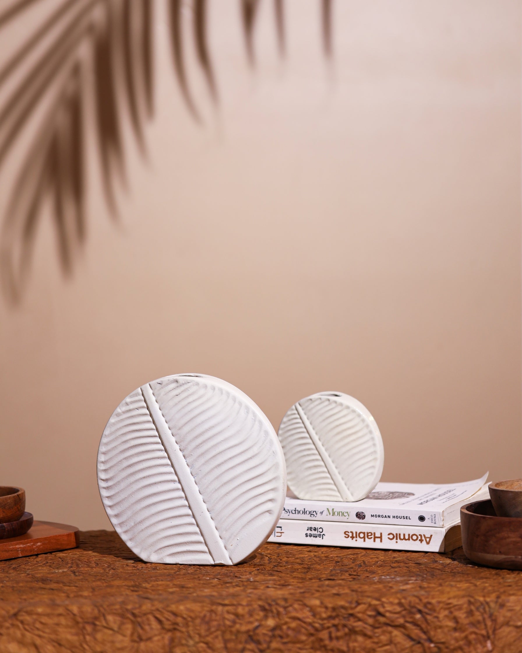 Alamkari India Ceramic Tropical Leaf Ceramic Vase Set