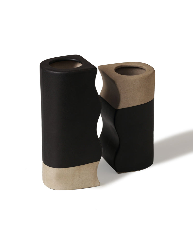 Alamkari India Ceramic Twinny Tower Flower Vase