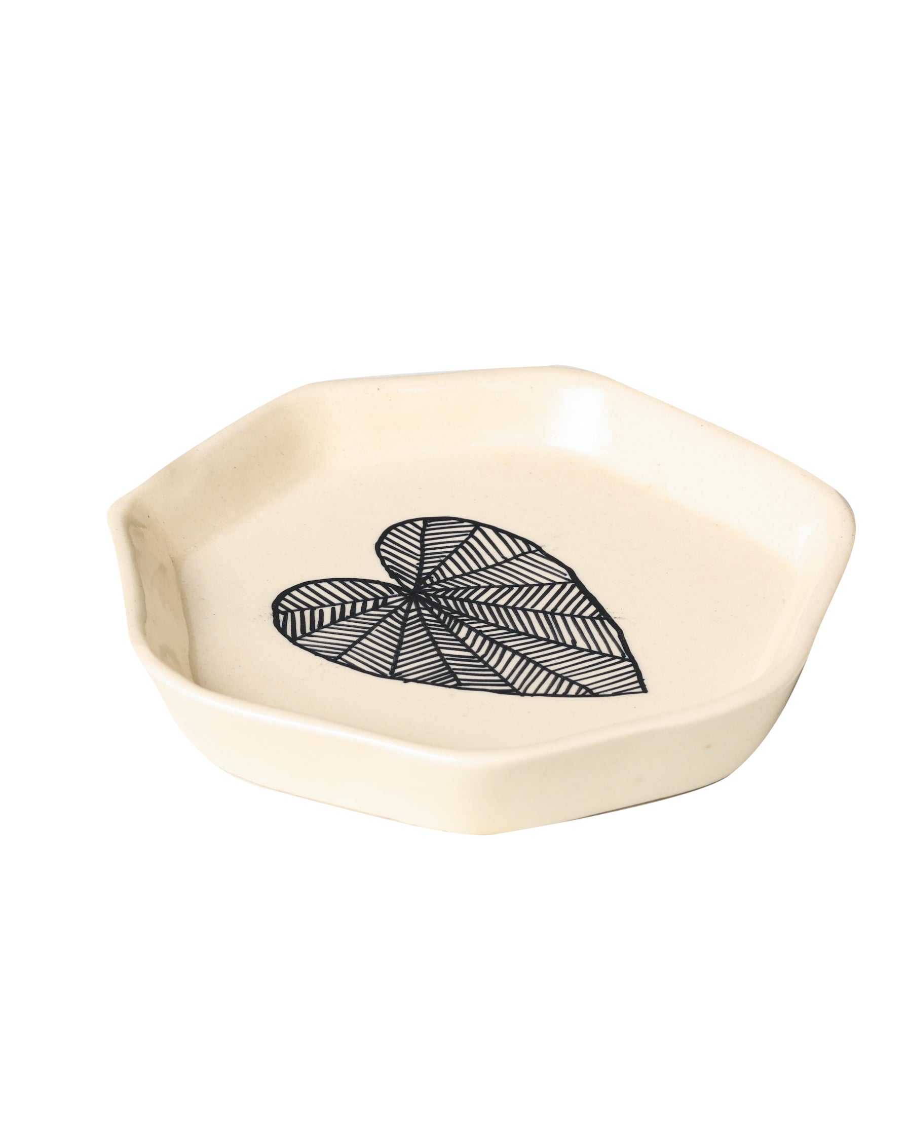 Alamkari India Ceramic Zebra Stripe Platter