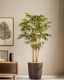 black bamboo plants in pots Artificial Bamboo Plant in Black Pot