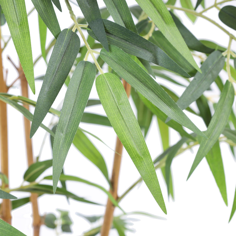 Alamkari India Fabric Artificial Bamboo Plant in Black Pot (150 cm)