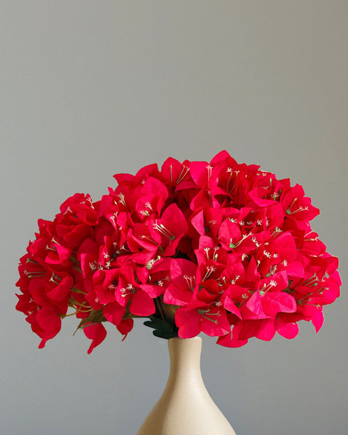 Alamkari India Fabric Artificial Bougainvillea Bouquets (Set of 2, 48 cm)