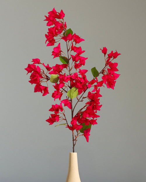 Alamkari India Fabric Artificial Bougainvillea Flower Stick (115 cm, Pink)